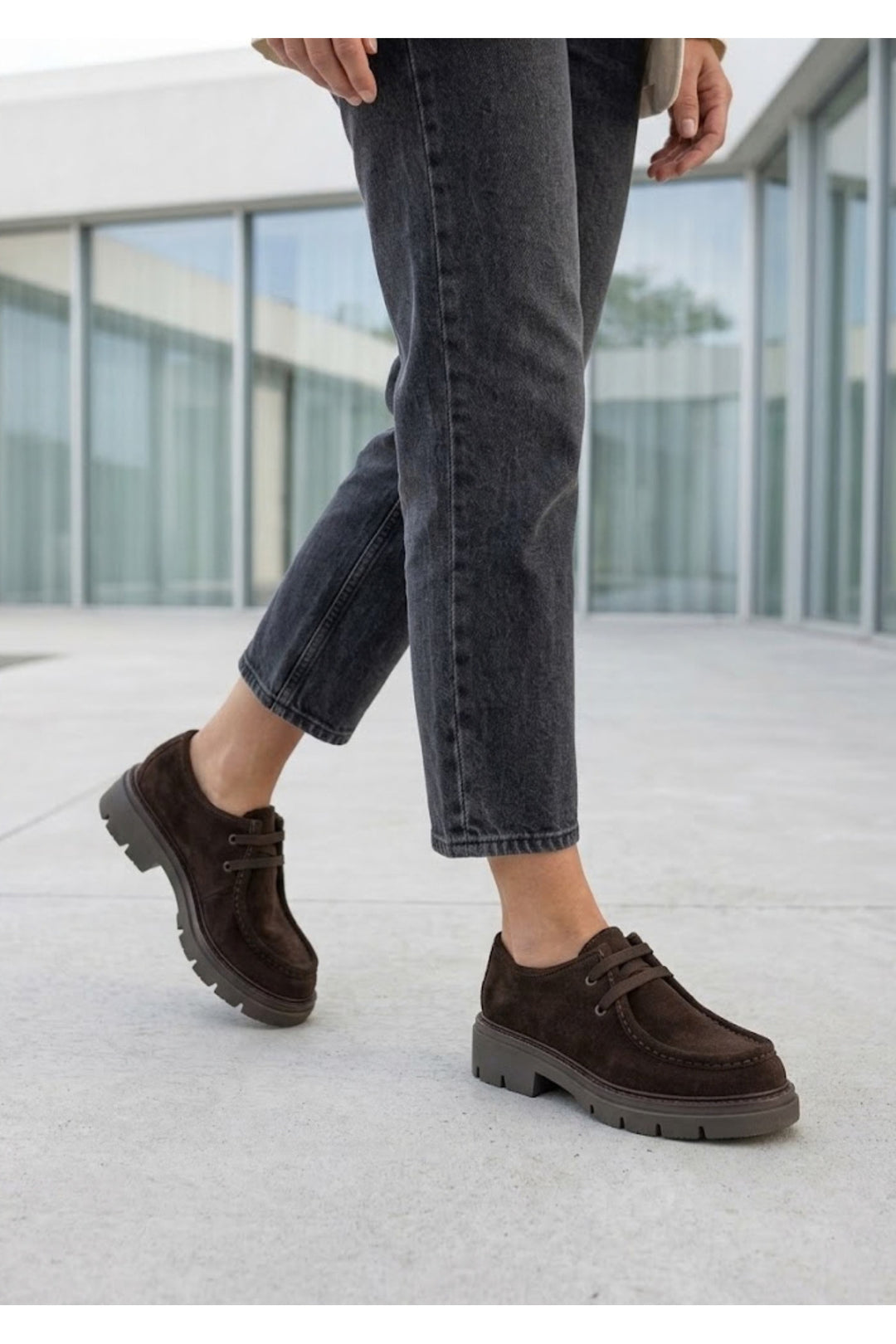 Wavelys ATHENA Mocassins Femme Anatomiques Élégants Confortables en Cuir Suédé Véritable - Marron