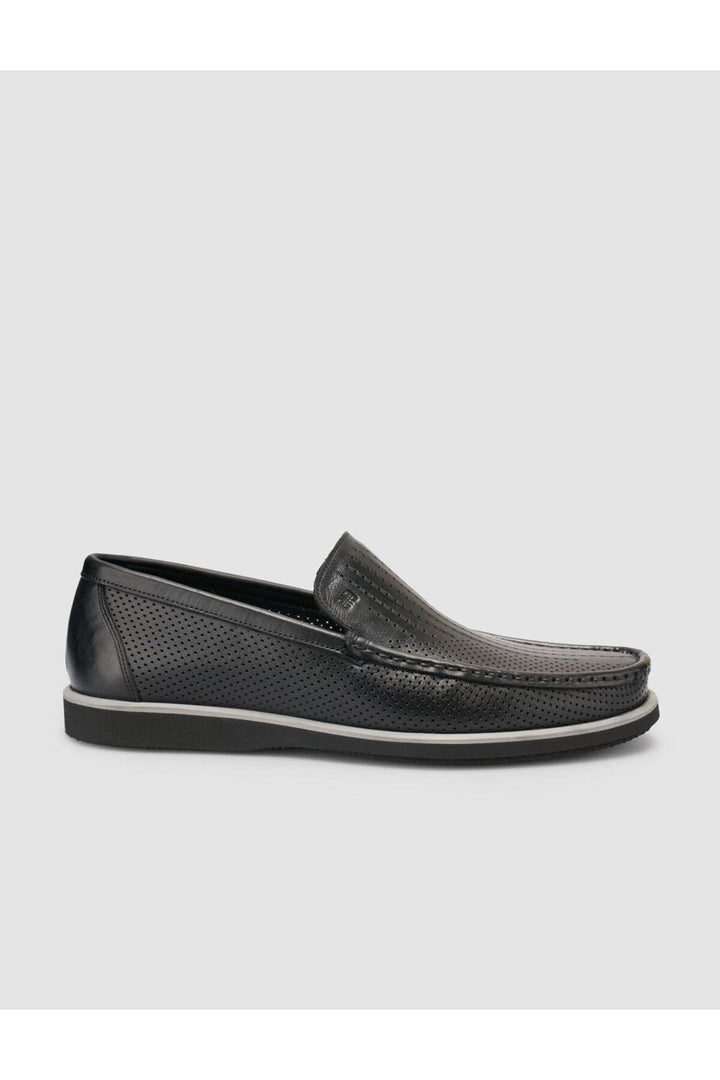 Cabani Shoes %100 Cuir véritable Noir Mocassins pour hommes - Multicolore