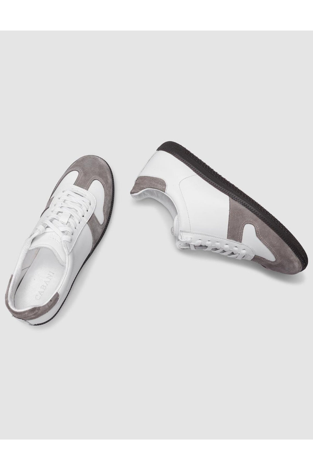 Cabani Shoes Chaussures de sport pour femmes en cuir véritable blanc à lacets 100% - Blanc