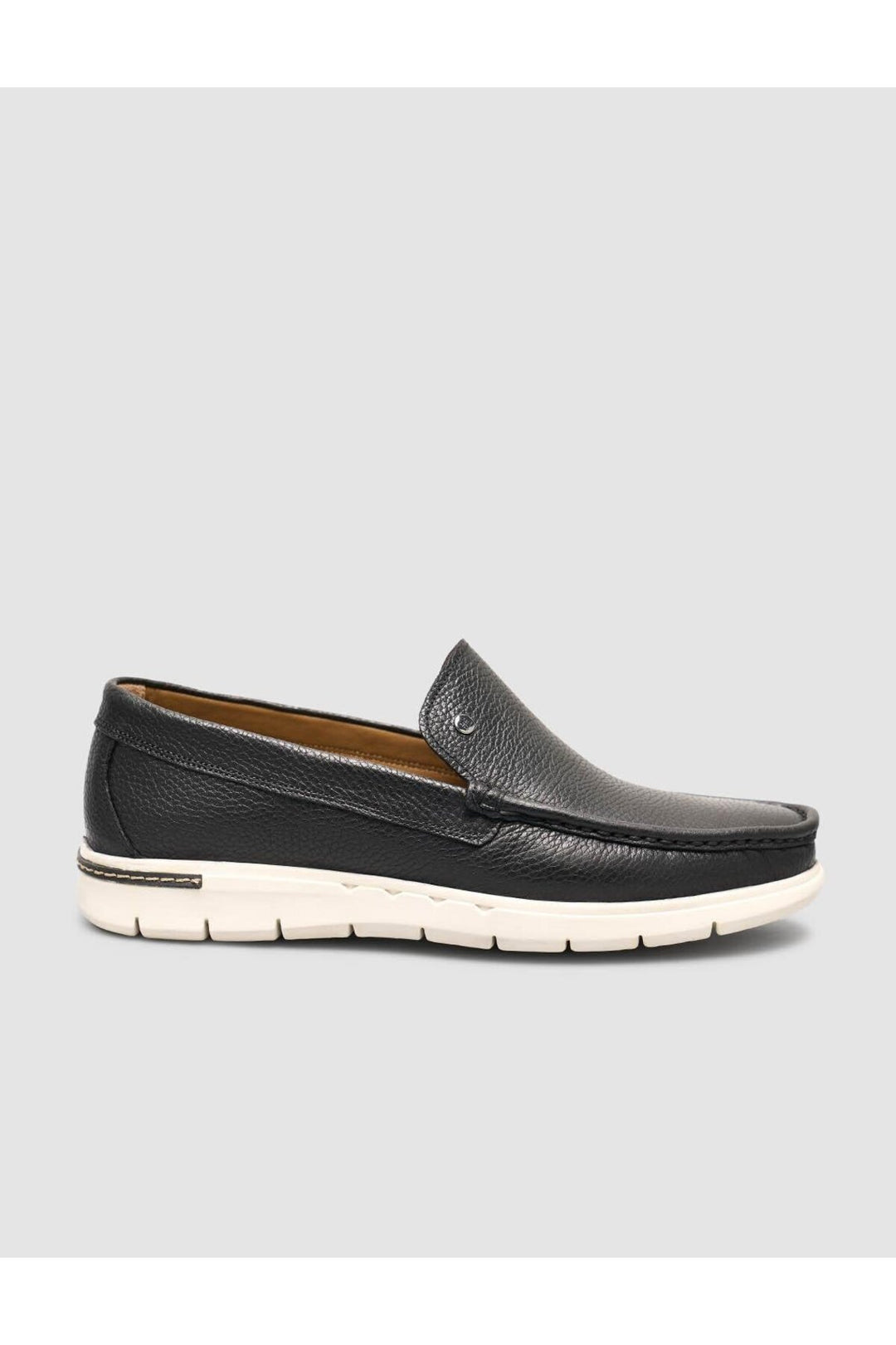 Cabani Shoes Loafer quotidien pour homme en cuir véritable noir - Noir