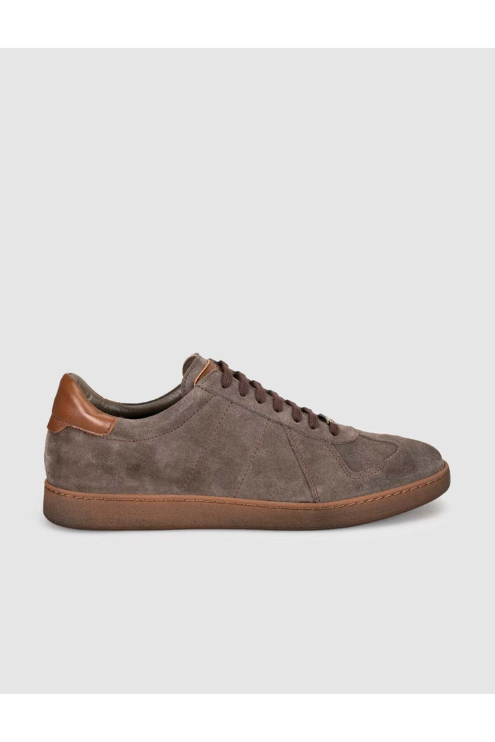 Cabani Shoes Chaussures de sport pour hommes en cuir véritable, daim marron. - Multicolore