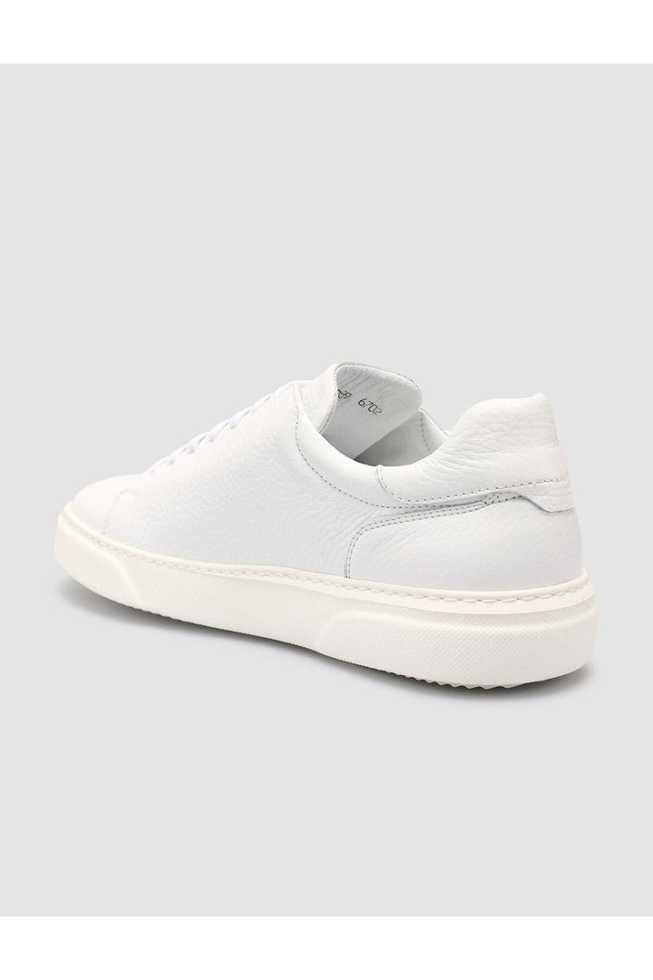Cabani Shoes %100 Cuir véritable Baskets blanches pour hommes - Blanc