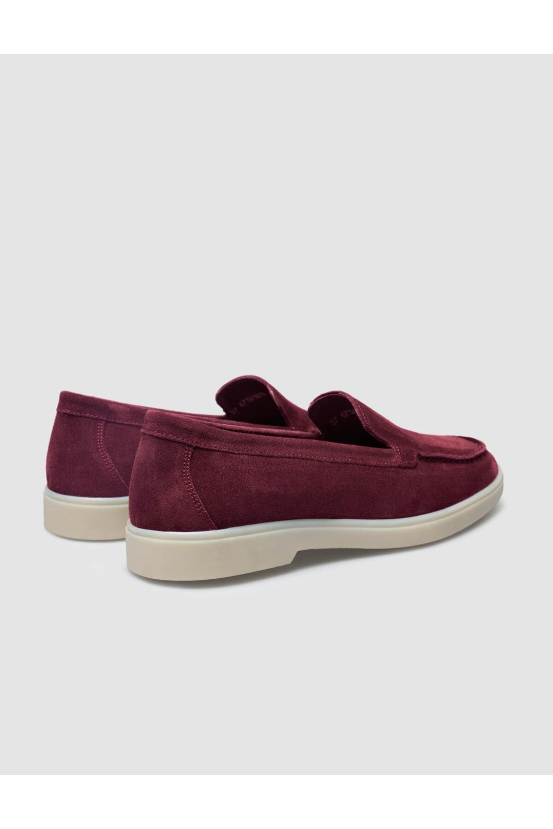 Cabani Shoes MonaMae 100% Cuir Véritable Suède Bordeaux Mocassins Femme - Bordeaux