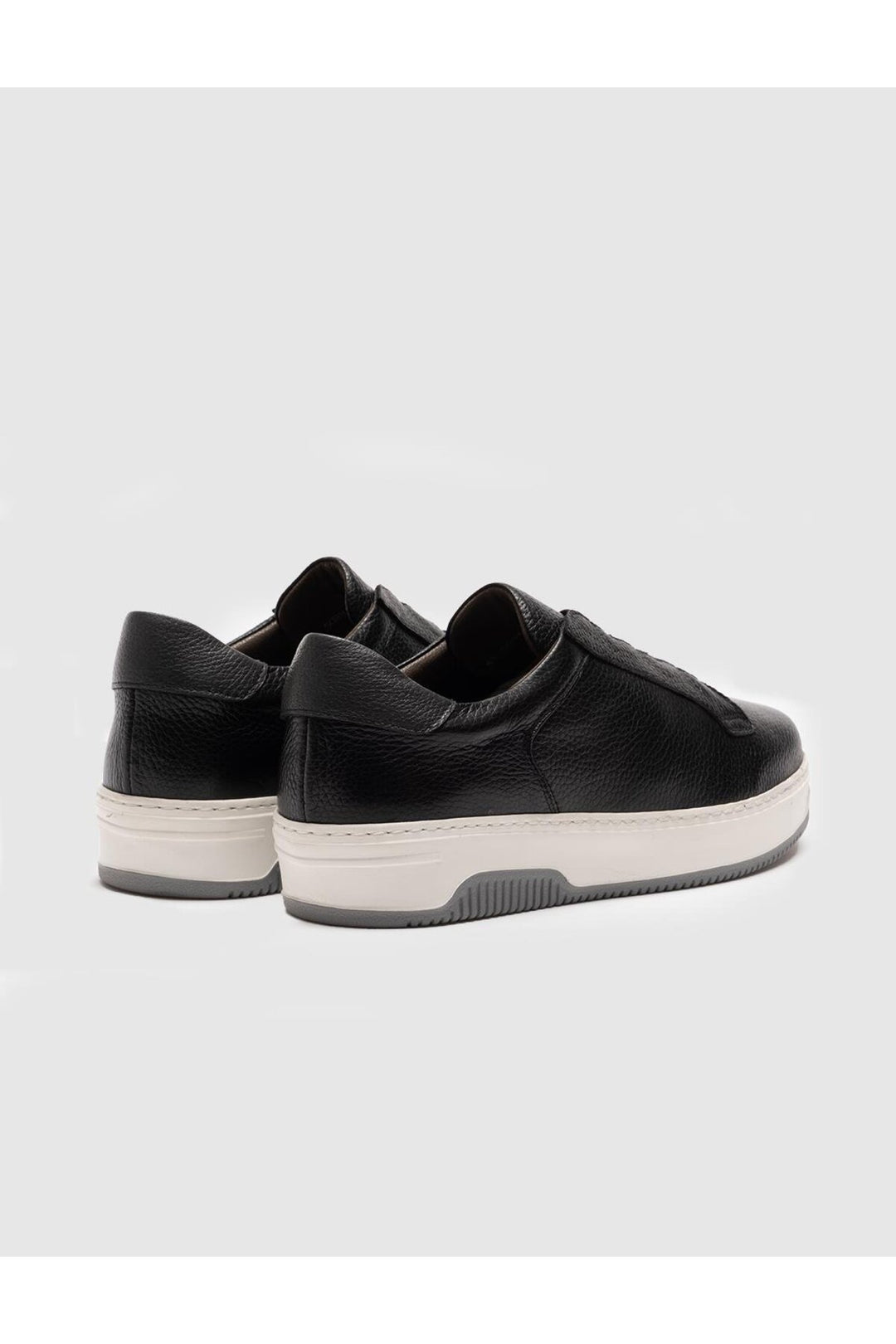 Cabani Shoes Chaussures de sport pour hommes en cuir véritable noir - Noir