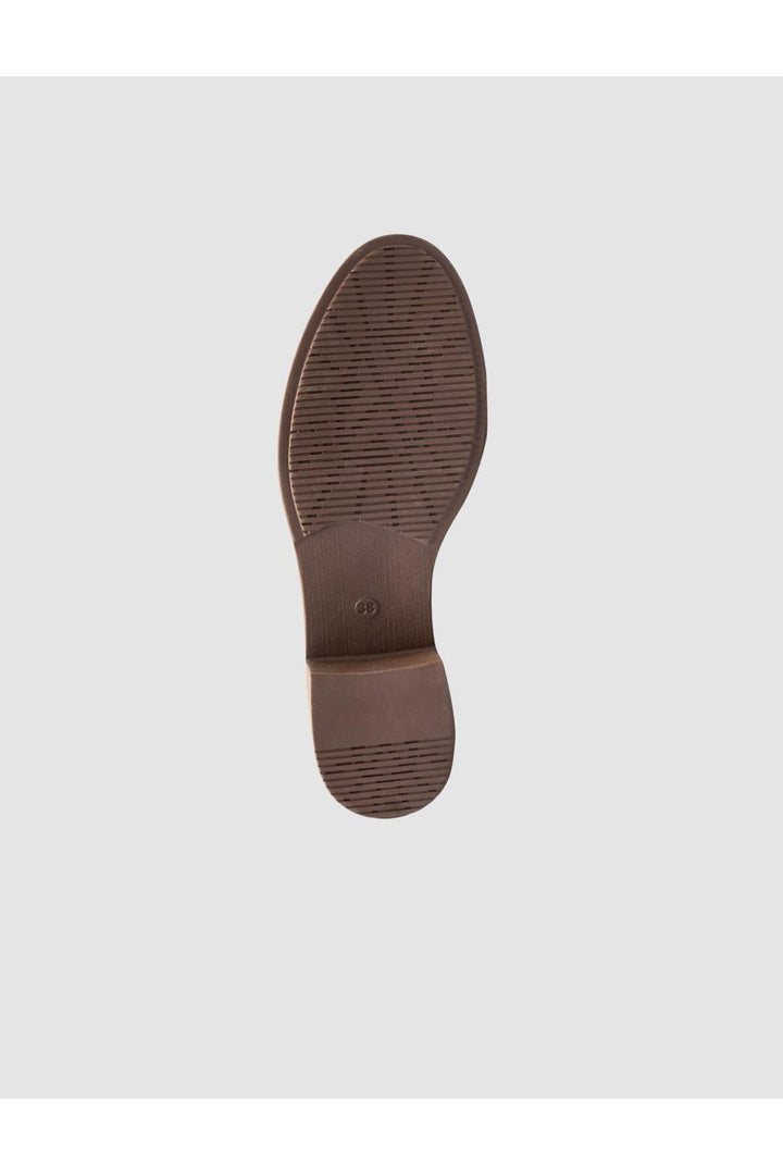 Cabani Shoes Bottines à talons pour femmes en cuir véritable 100 % marron avec clous. - Marron