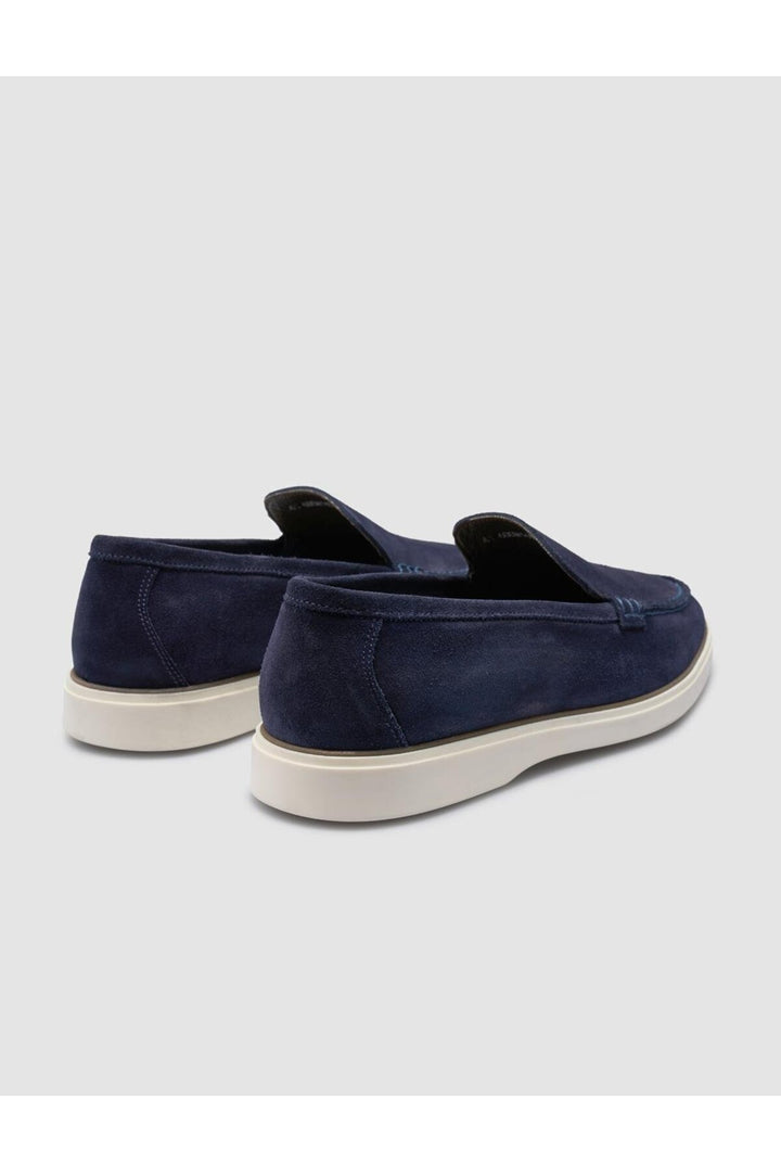 Cabani Shoes %100 Cuir Véritable Mocassins Suédés Pour Hommes Bleu Marine - Bleu marine