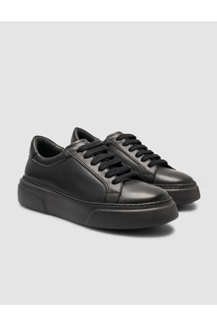 Cabani Shoes MonaMae Baskets Femme en Cuir Véritable Noir 100% - Multicolore