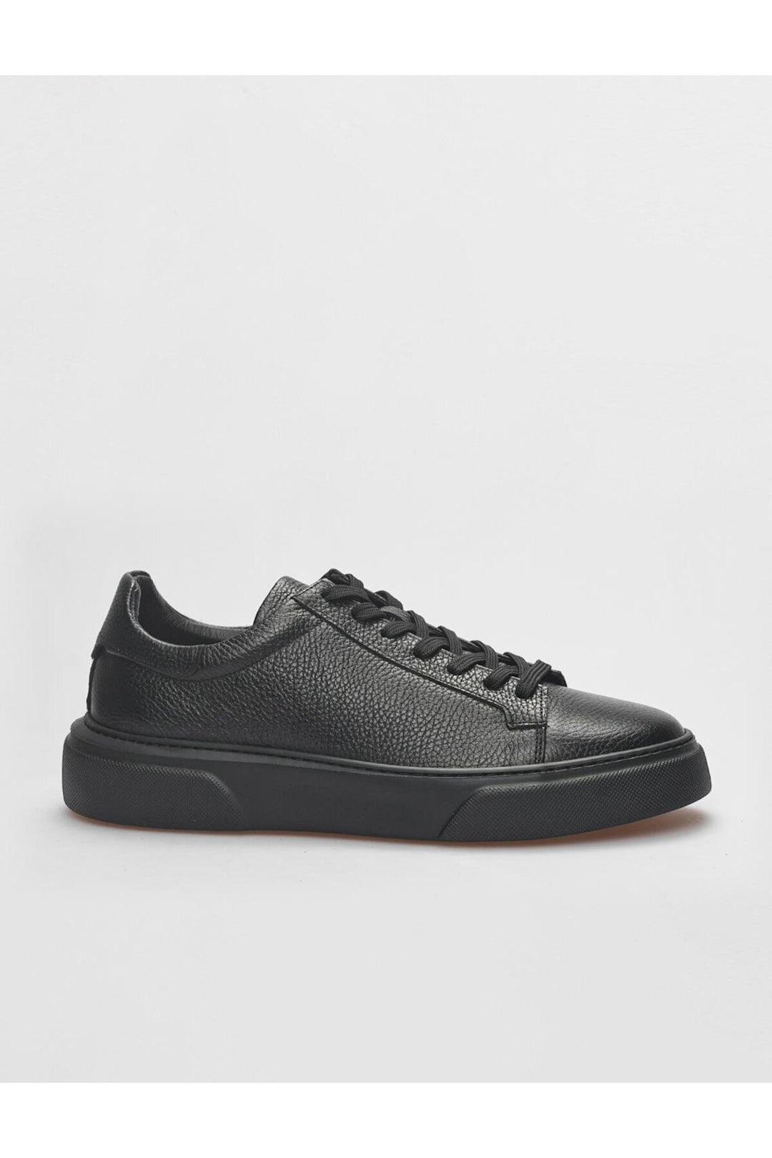 Cabani Shoes Savona Chaussures de sport pour hommes en cuir véritable noir à lacets - Noir