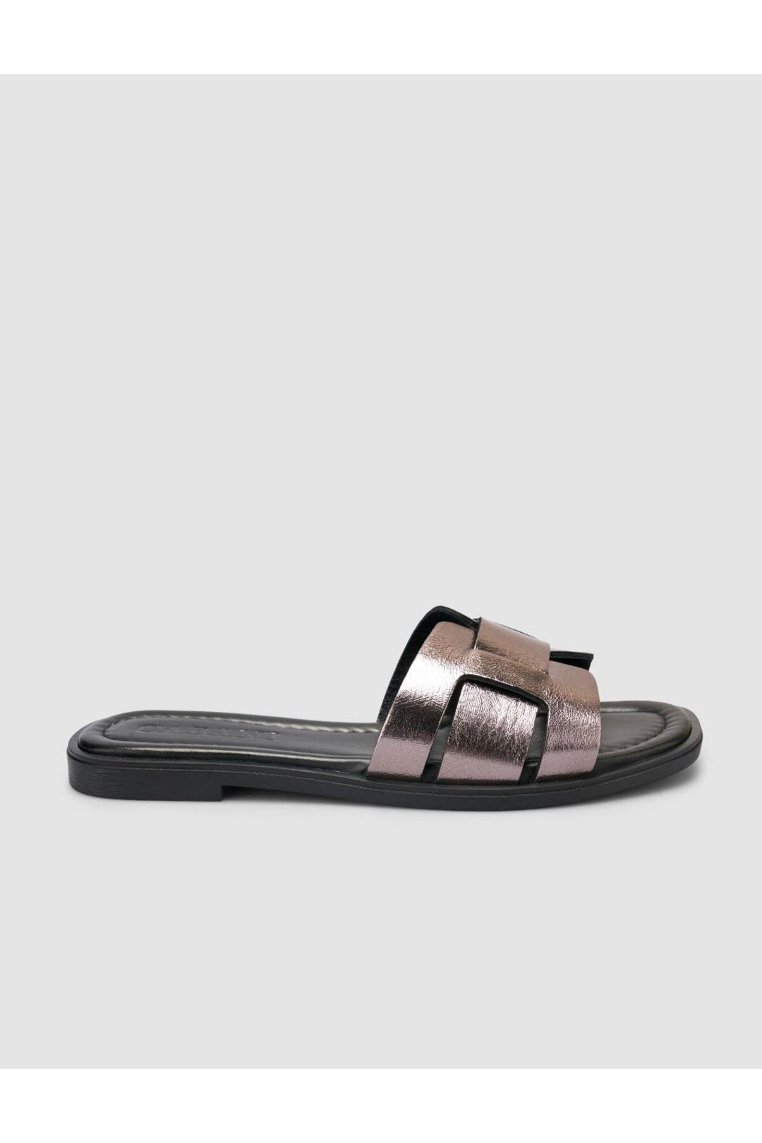 Cabani Shoes %100 Cuir véritable Sandales noires pour femmes - Multicolore