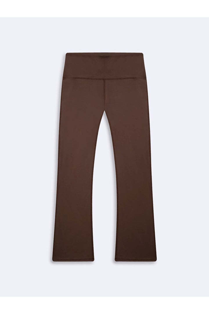 LTB Legging Marron Taille Haute À Pattes Élargies - Marron