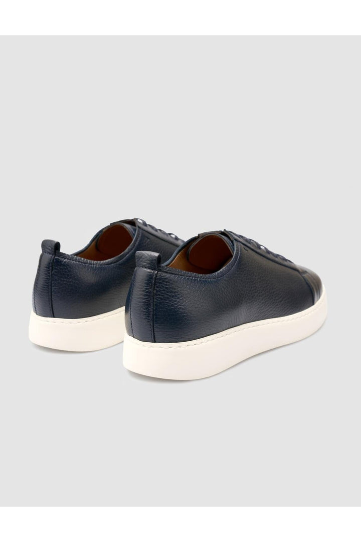 Cabani Shoes %100 Cuir véritable Bleu marine Chaussures de sport pour hommes - Bleu marine
