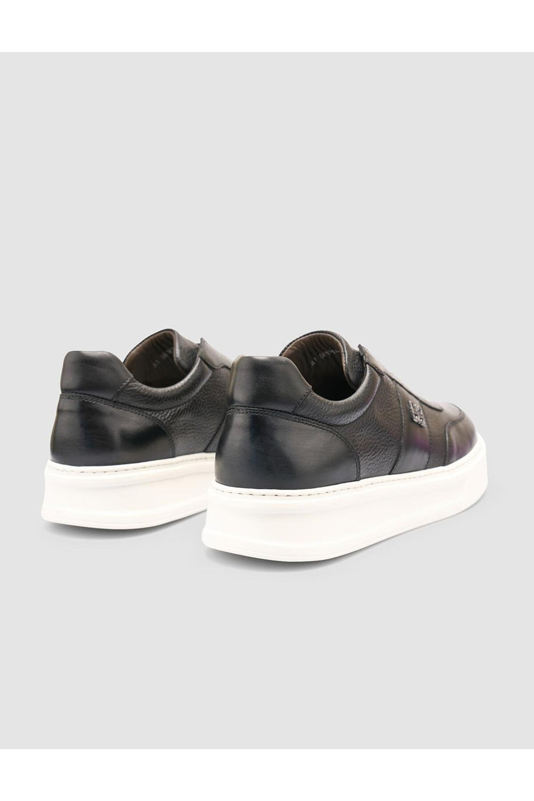 Cabani Shoes %100 Cuir véritable Chaussures de sport pour hommes noires - Noir