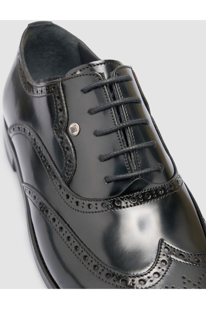 Cabani Shoes Chaussures classiques pour hommes en cuir véritable noir à motifs 100% - Multicolore