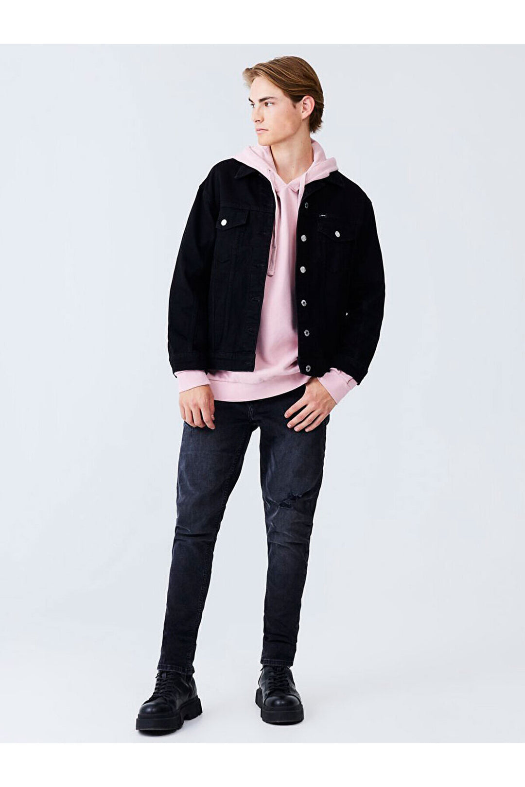 LTB Jean taille moyenne à jambes étroites Smarty Y - Foncé Gris_55134