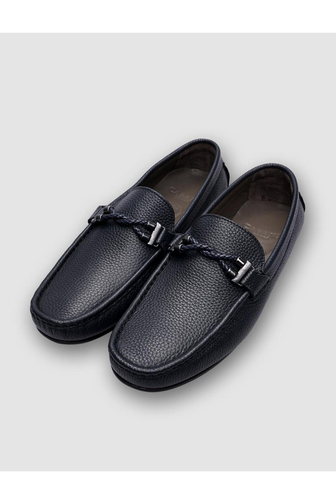 Cabani Shoes Mocassins pour hommes en cuir véritable bleu marine - Bleu marine