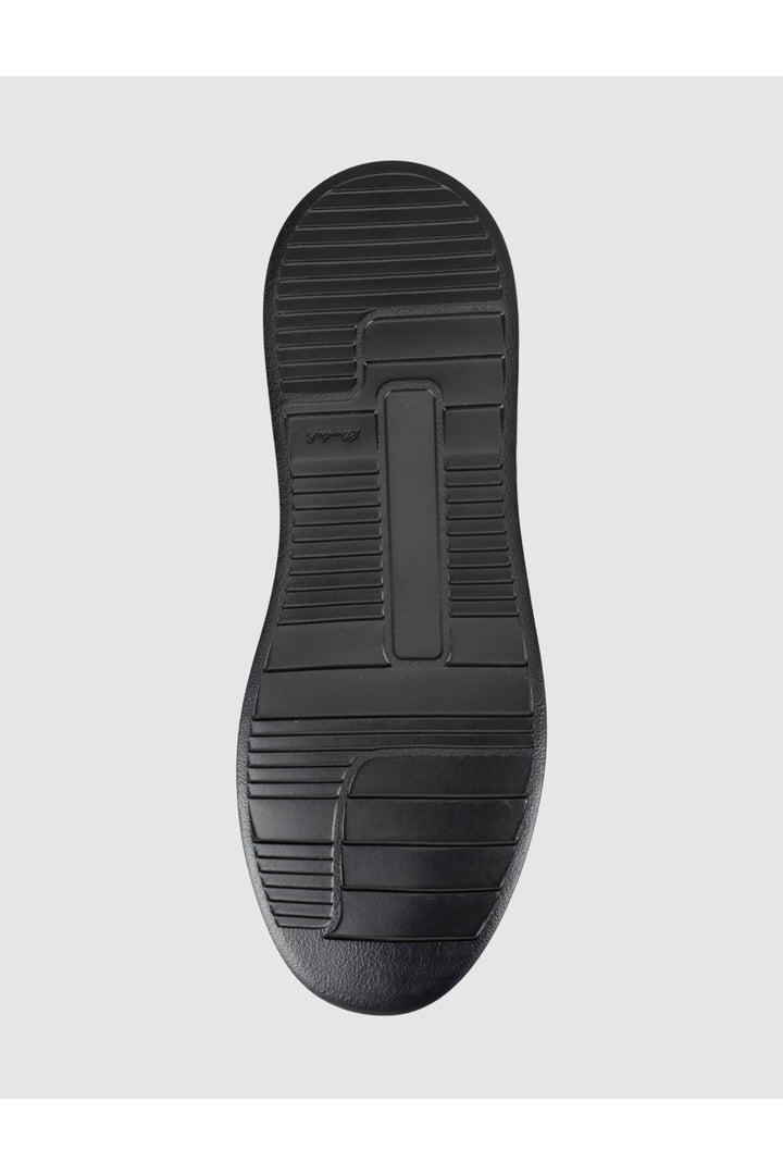 Cabani Shoes Baskets pour hommes en cuir véritable noir sans lacets - Multicolore
