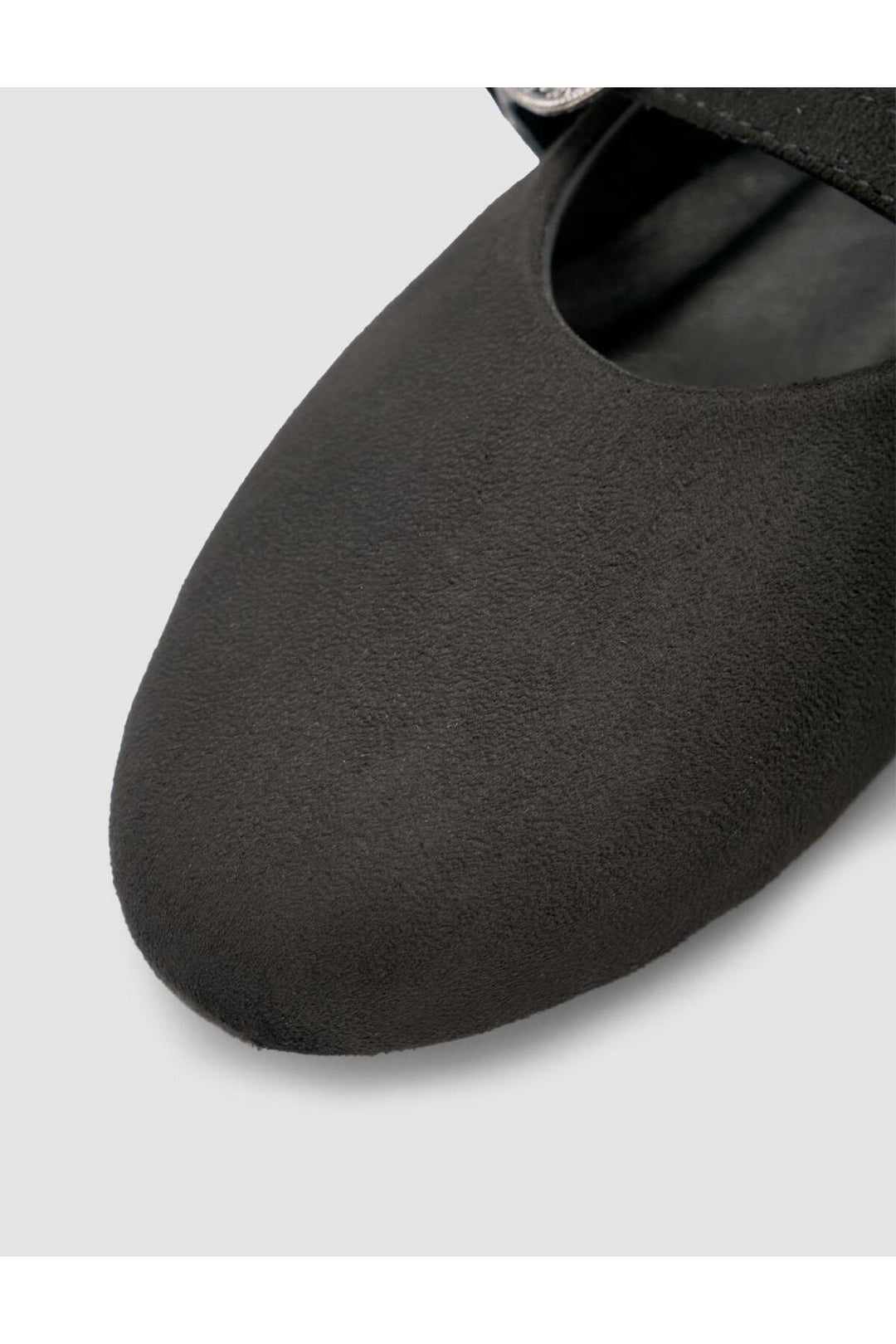 Cabani Shoes Ballerines noires pour femmes avec détail de boucle en suède Saros. - Noir