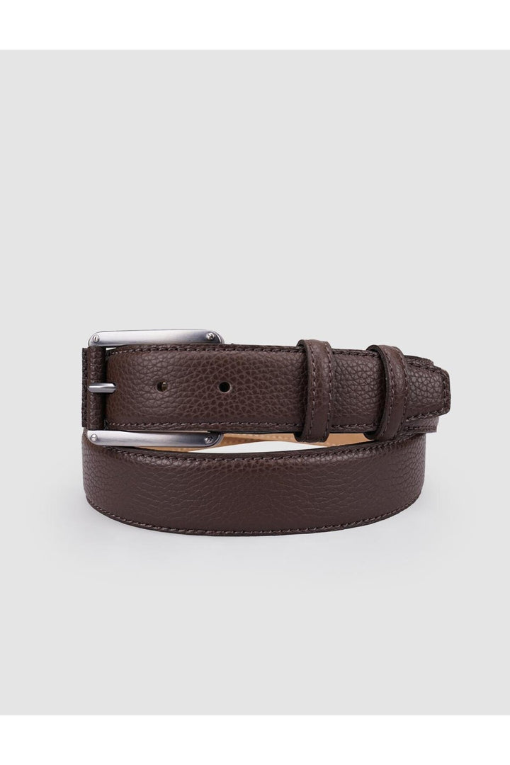 Cabani Shoes Ceinture quotidienne pour homme en cuir véritable 100% marron de 4 cm - Multicolore