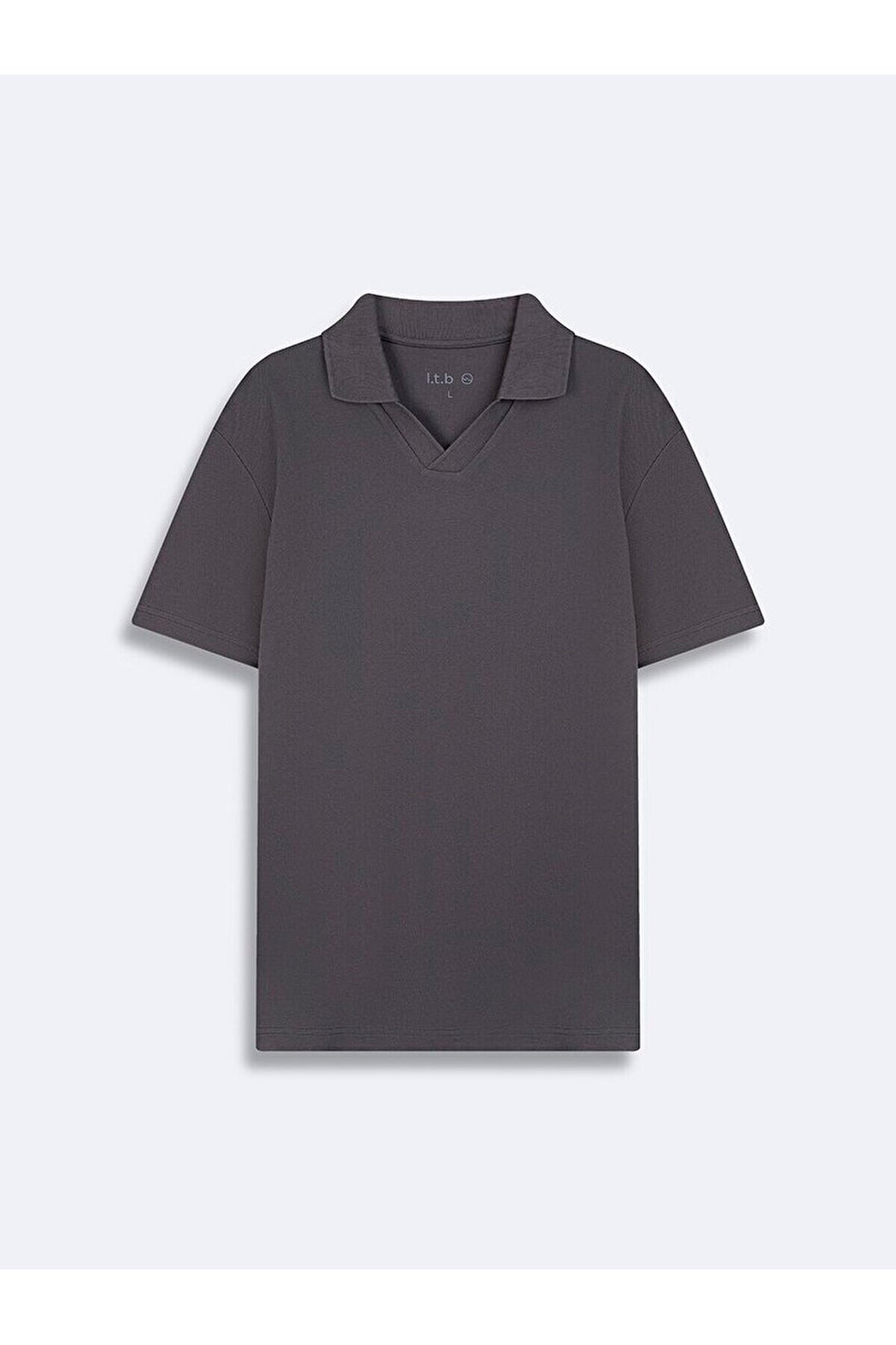 LTB Tee-shirt à manches courtes regular col polo pressé anthracite