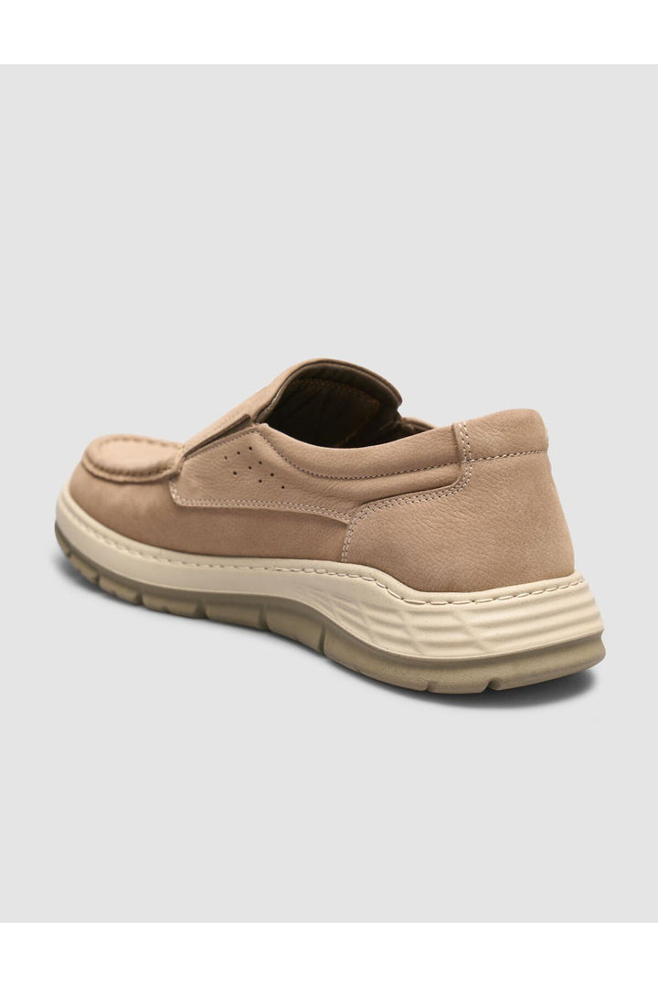 Cabani Shoes Mocassins pour hommes en cuir véritable couleur sable - Vison