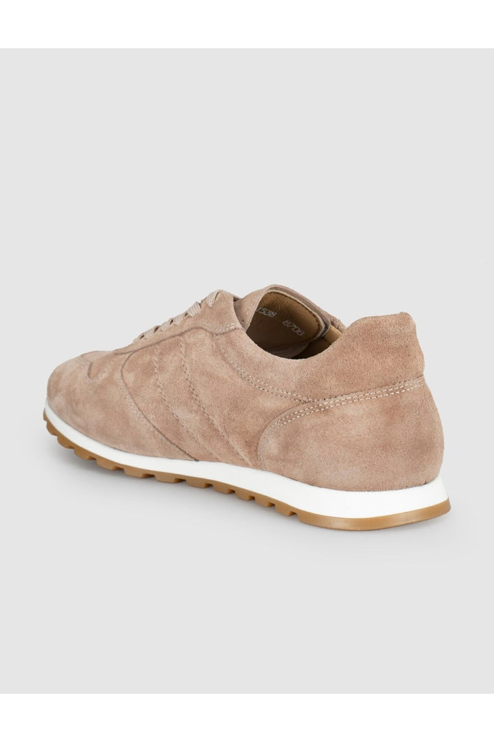 Cabani Shoes Baskets en suède beige pour femme - Crème