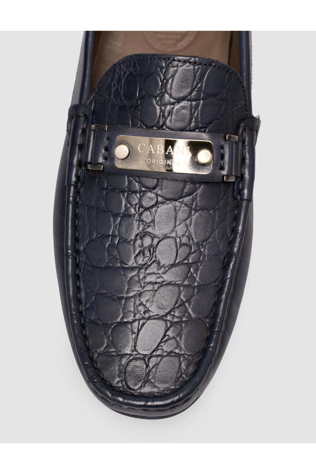Cabani Shoes Chaussures Loafer pour hommes en cuir véritable avec semelle en caoutchouc Bleu marine - Bleu marine