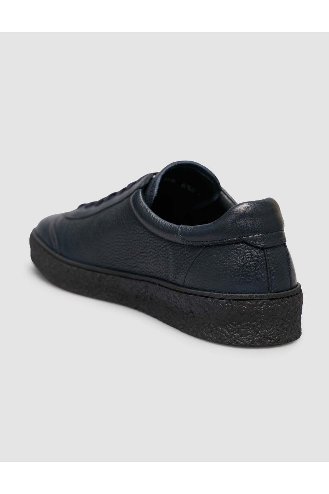 Cabani Shoes Chaussures de sport pour hommes en cuir véritable bleu marine à lacets avec semelle en caoutchouc. - Bleu marine