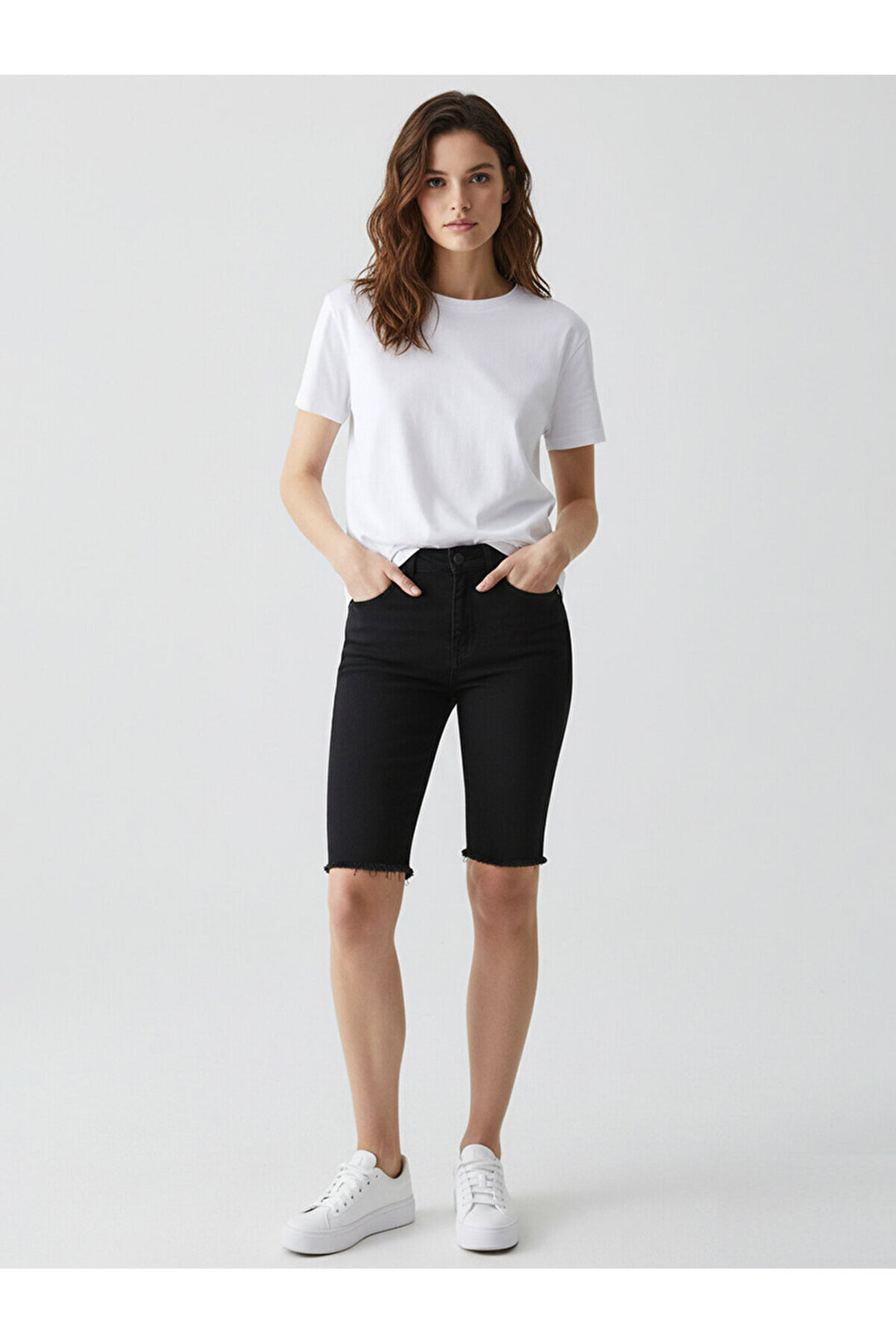 LTB Jean taille haute Galena Slim Fit Bermuda