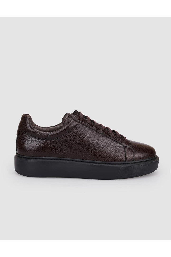 Cabani Shoes %100 Cuir Véritable Chaussures de Sport pour Hommes à Lacets Marron - Marron