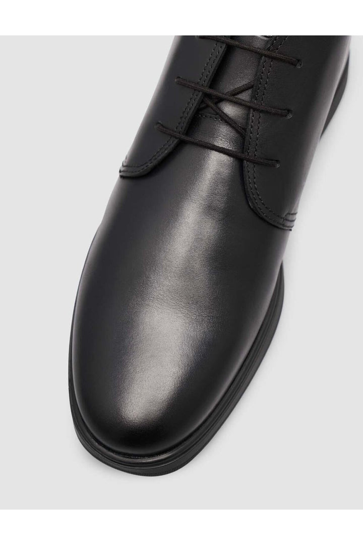 Cabani Shoes Bottines d'hiver pour hommes en cuir véritable noires à lacets - Multicolore
