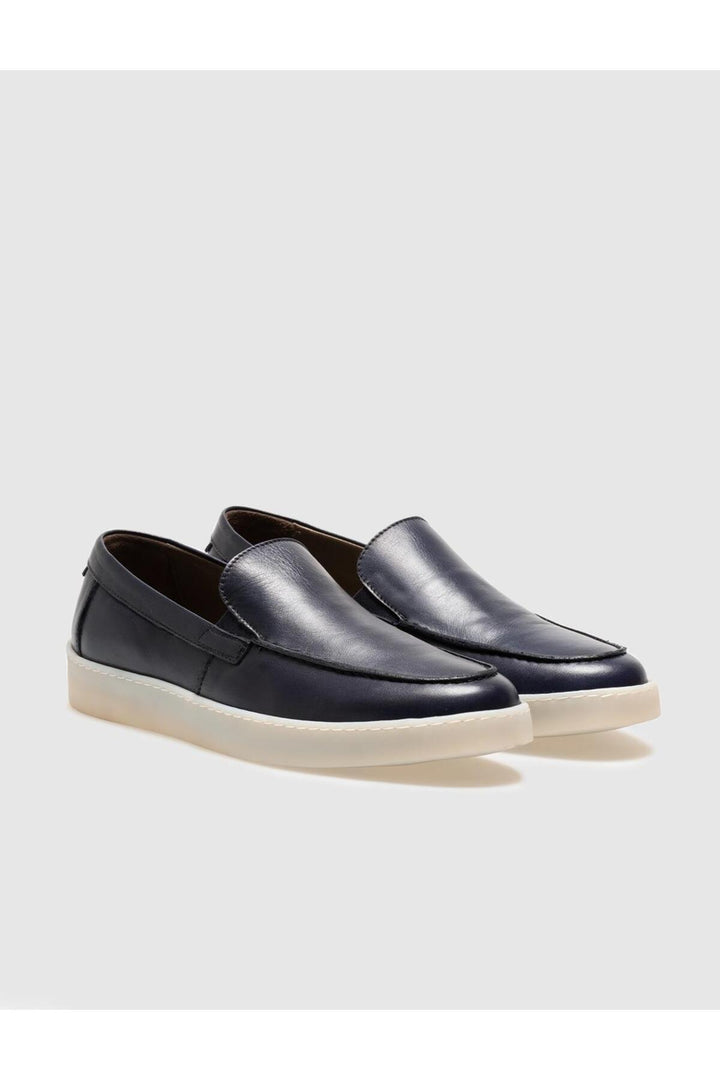 Cabani Shoes Chaussures de ville pour hommes en cuir véritable bleu marine - Bleu marine