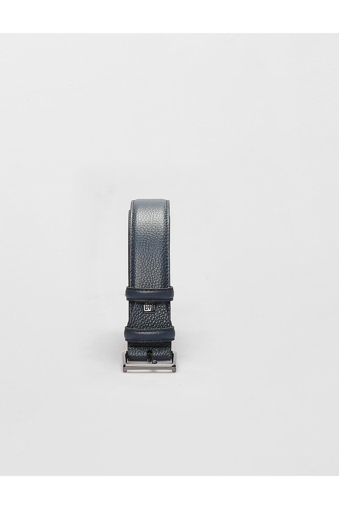 Cabani Shoes Ceinture classique pour homme en cuir véritable 100 % bleu marine de 3,5 cm. - Bleu marine