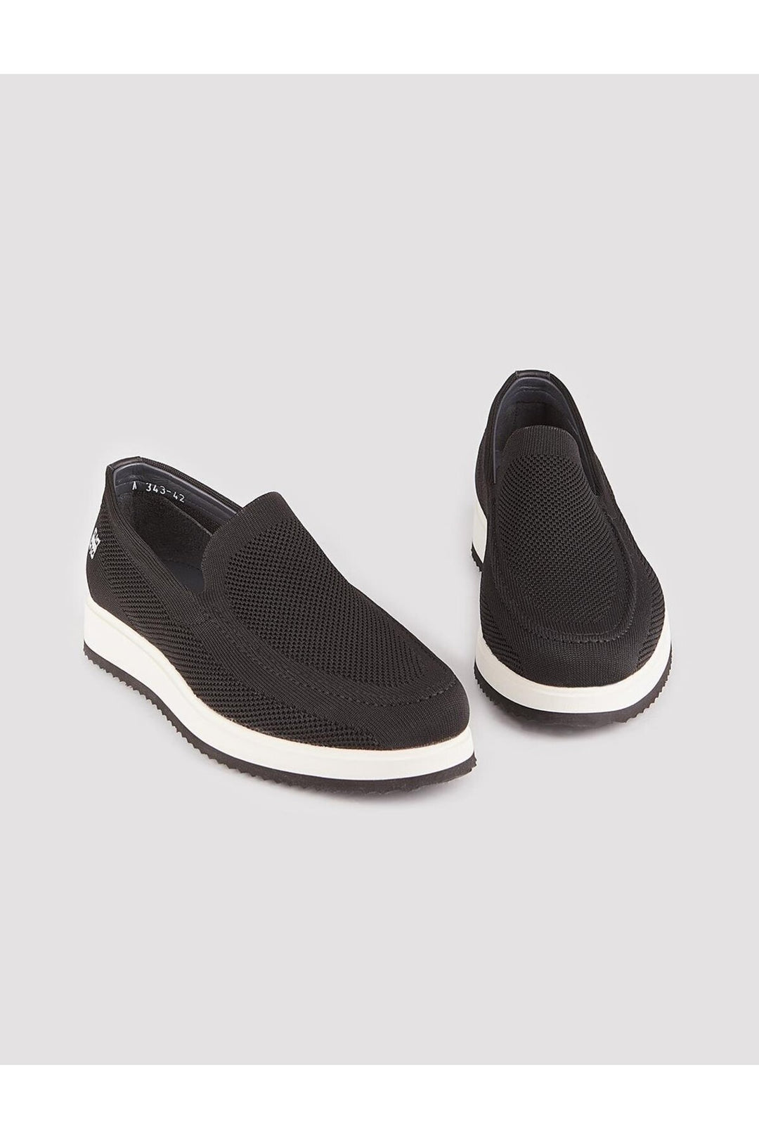 Cabani Shoes Chaussures de ville pour hommes en tricot noir - Multicolore