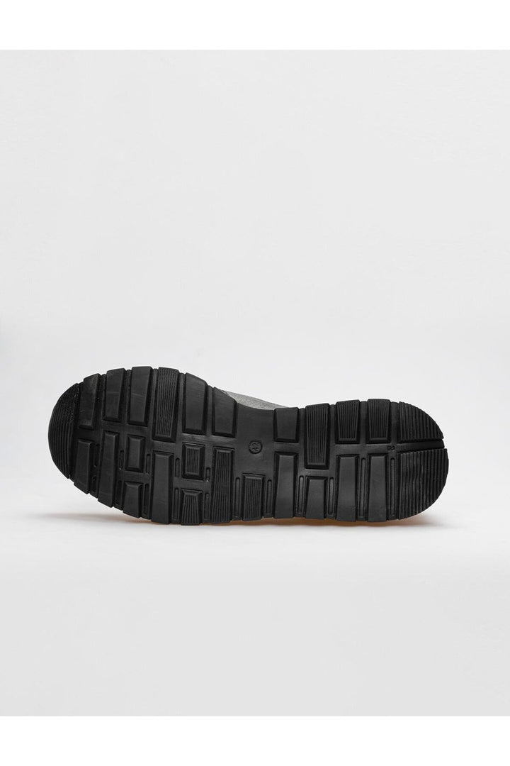 Cabani Shoes Chaussures de sport pour hommes en cuir véritable noires à lacets - Noir