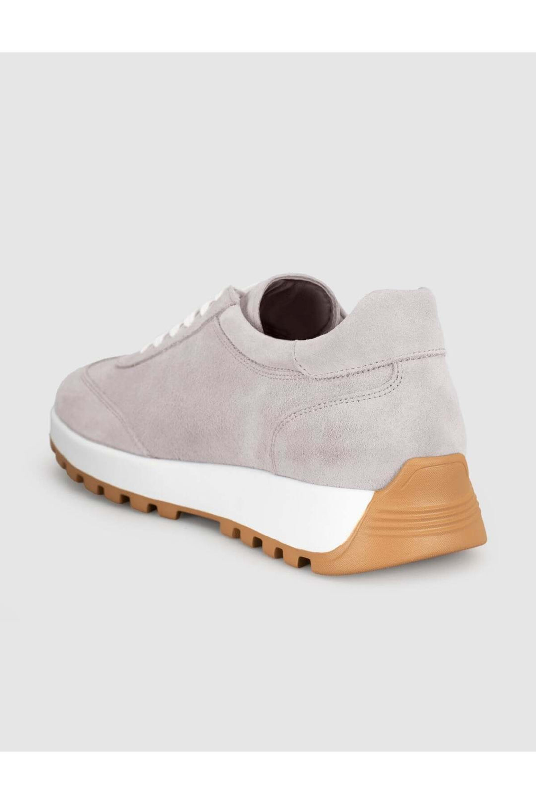 Cabani Shoes Baskets femme en cuir véritable suédé gris clair - Multicolore