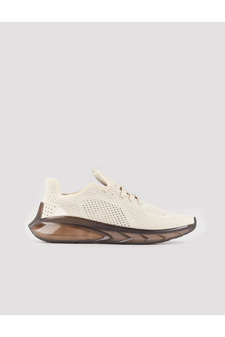 Cabani Shoes Chaussures de sport pour homme en tricot beige avec lacets et semelle prête. - Beige