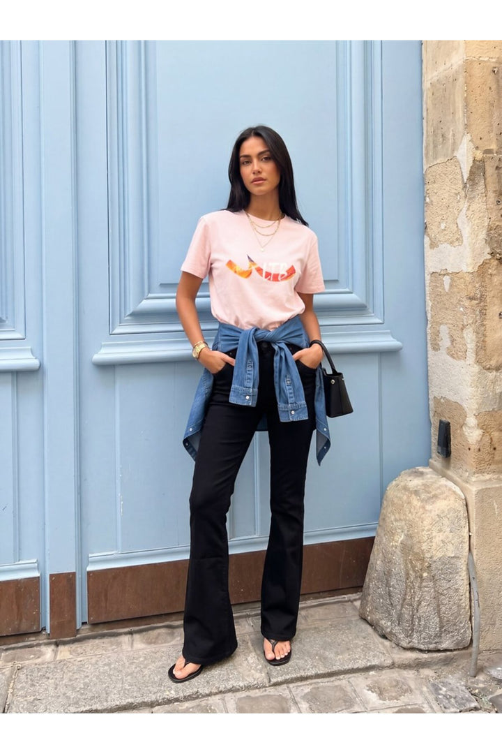 LTB T-shirt Relaxed Lilas avec Imprimé Logo - Lilas