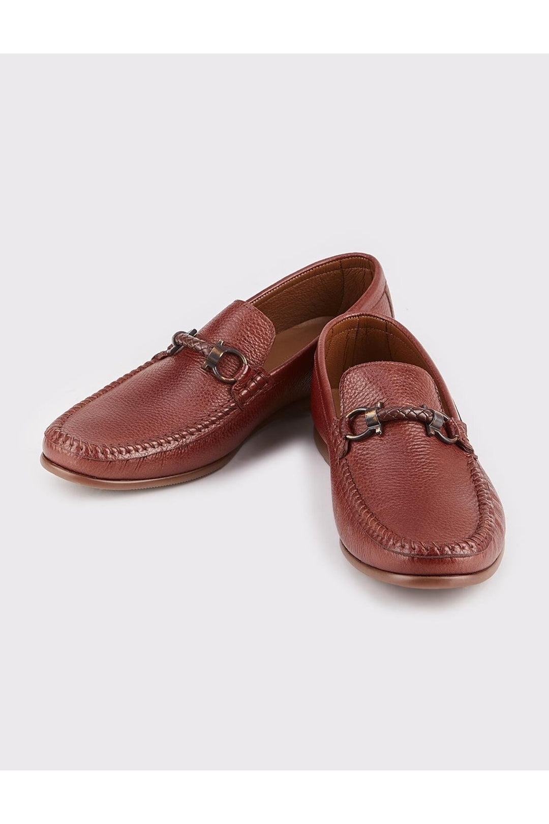 Cabani Shoes Chaussures Loafer pour Homme en Cuir Véritable Marron avec Accessoire de Boucle - Marron