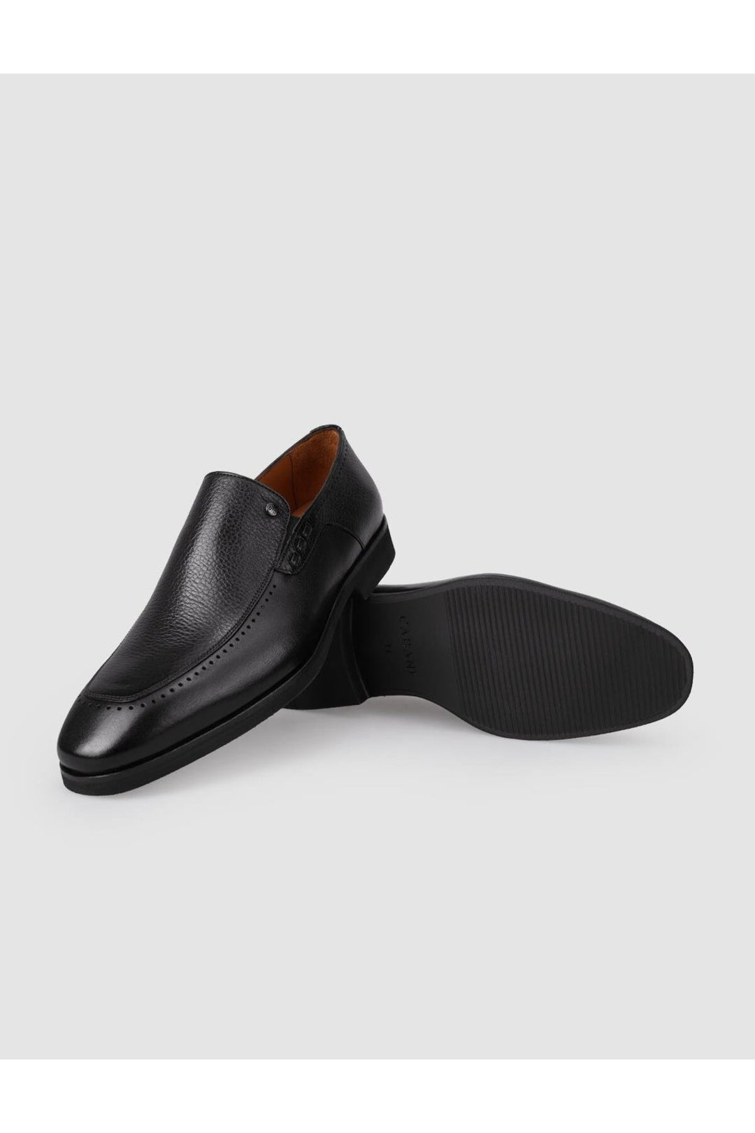 Cabani Shoes %100 Cuir véritable Chaussures classiques pour hommes noires - Noir