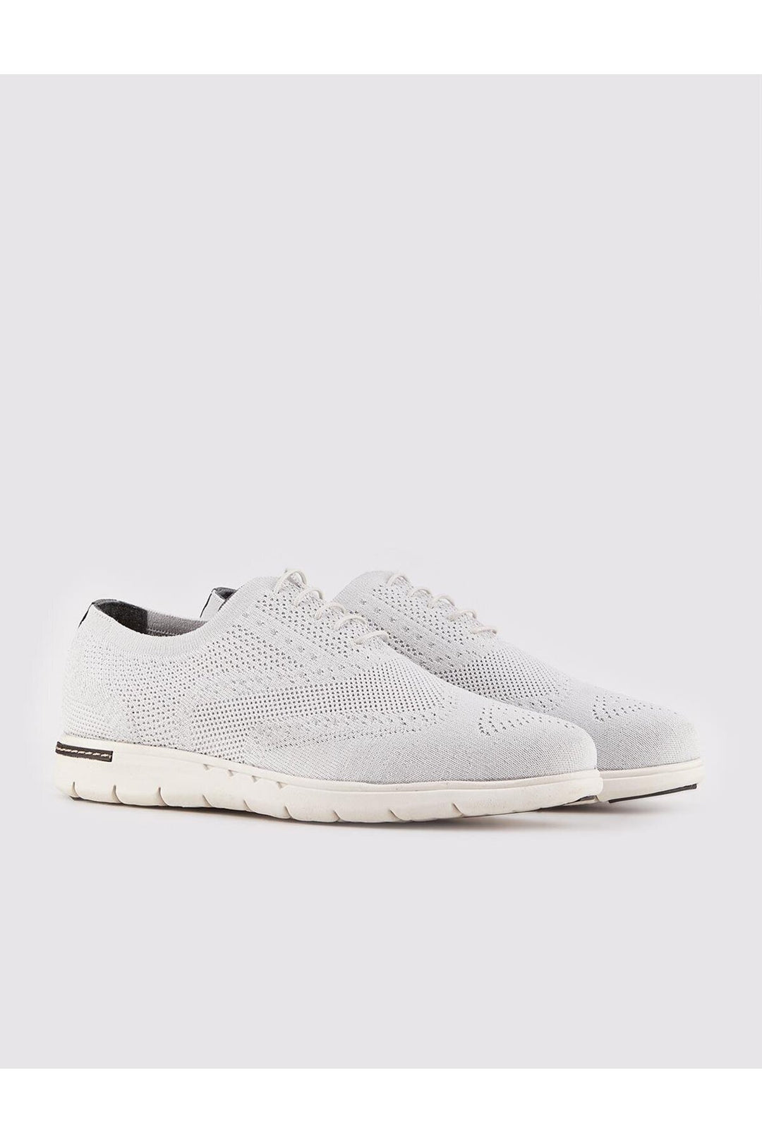 Cabani Shoes Chaussures de ville en tricot gris pour homme avec lacets - Gris