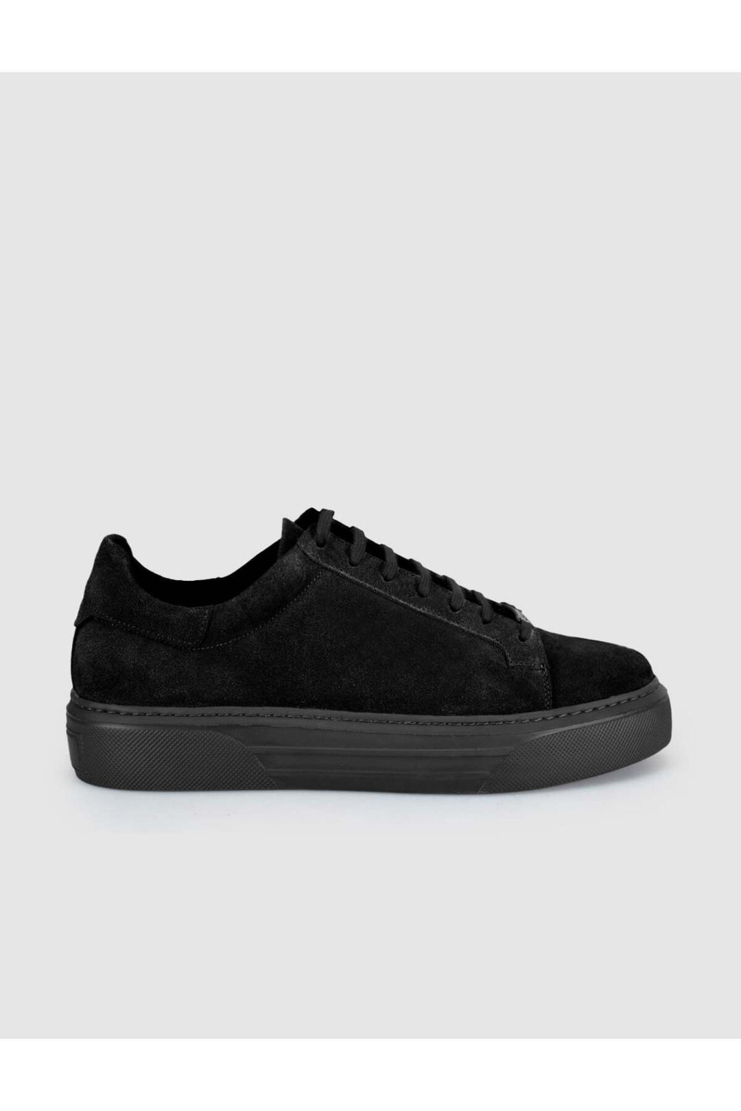 Cabani Shoes Baskets pour hommes en cuir suédé véritable noir - Multicolore