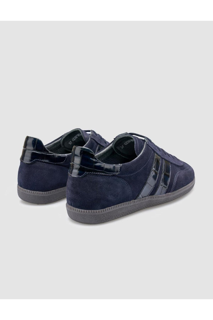Cabani Shoes %100 Cuir Suédé Véritable Baskets Femme Bleu marine - Multicolore