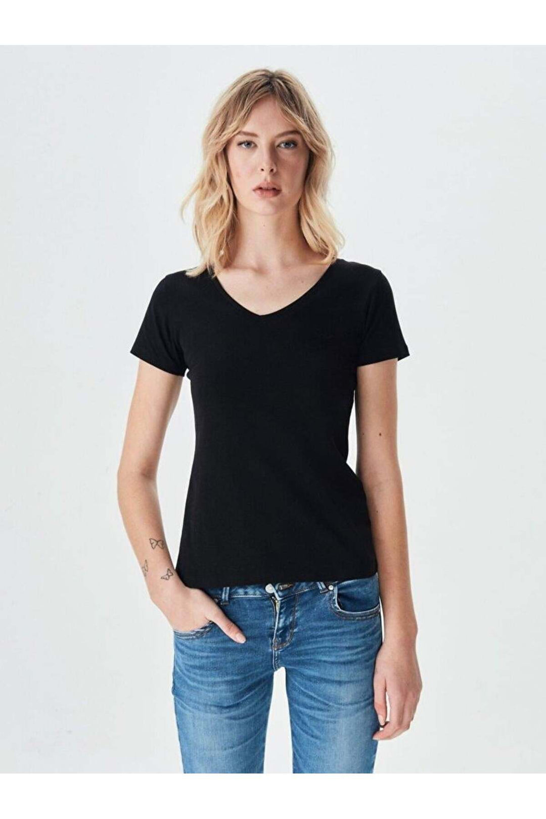 LTB T-shirt à manches courtes pour femme Ripado à col en V 12258016560033