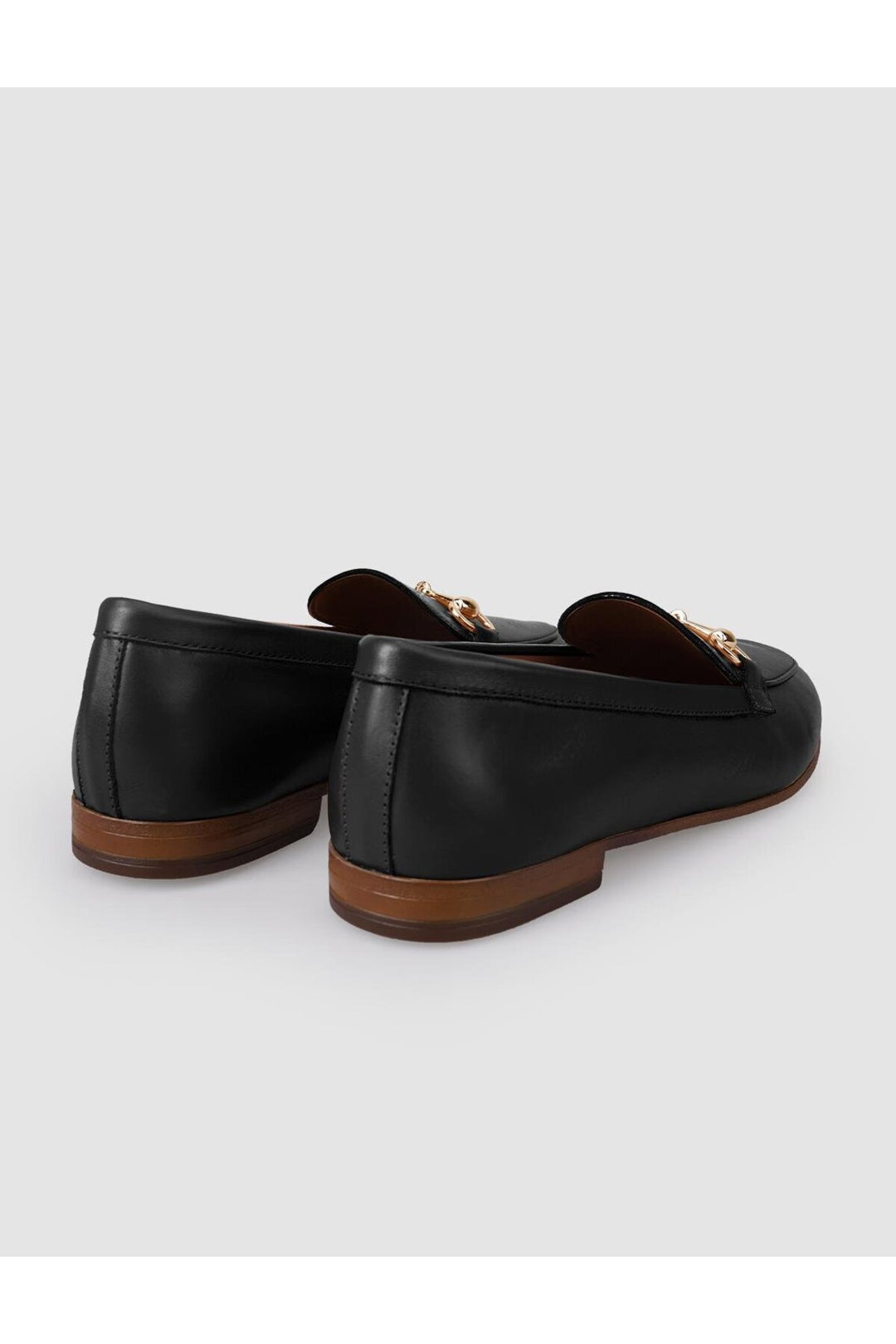 Cabani Shoes %100 Cuir Véritable Mocassins Femme à Boucle Noire - Noir