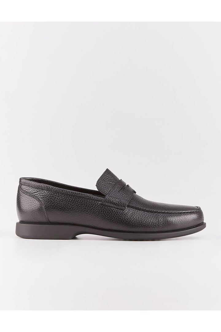 Cabani Shoes Chaussures décontractées pour hommes en cuir véritable avec ceinture noire et accessoires. - Noir