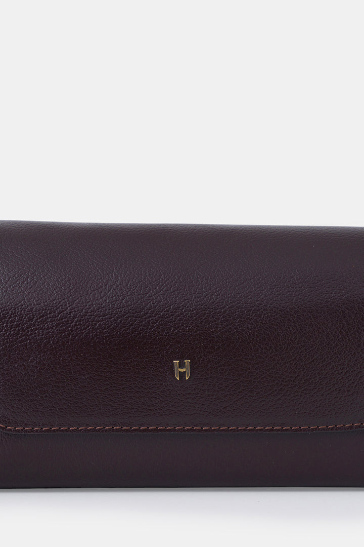Helmbrook Connel - Petit sac à main en cuir véritable unisexe avec couvercle