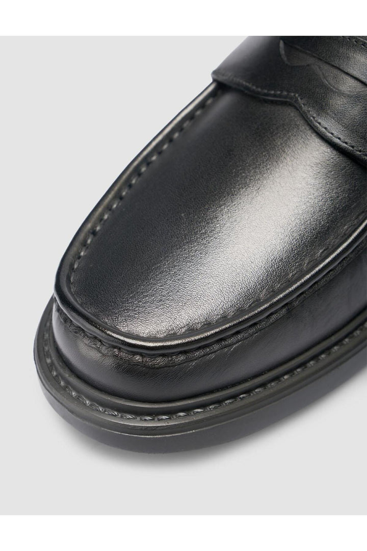Cabani Shoes %100 Cuir véritable Noir Mocassins pour hommes - Noir