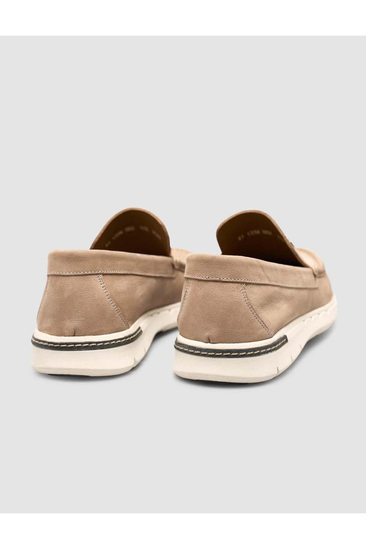 Cabani Shoes Livamo Mocassin Homme Quotidien en Nubuck Véritable Beige - Multicolore
