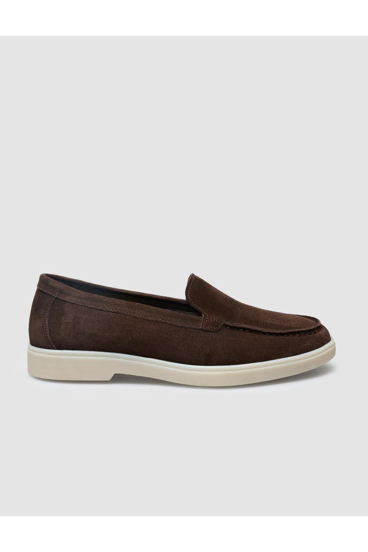 Cabani Shoes MonaMae 100% Cuir Véritable Mocassins Femme Suédé Marron - Marron