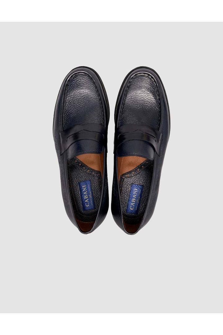 Cabani Shoes Chaussures Loafer pour Homme en Cuir Véritable Bleu marine Premium - Bleu marine